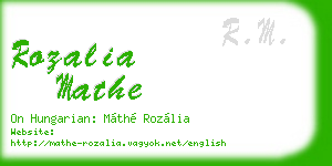 rozalia mathe business card