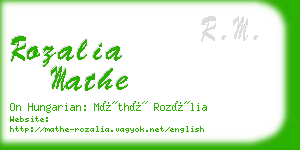 rozalia mathe business card